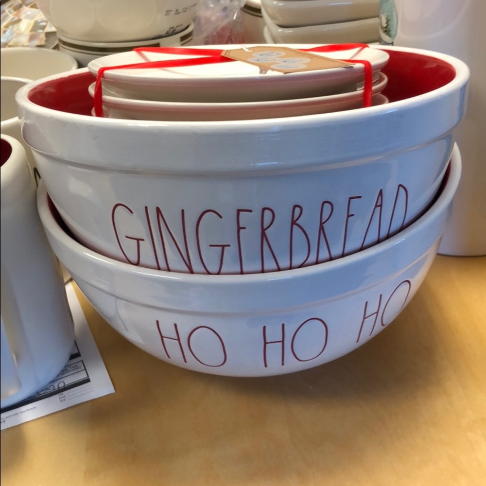 Rae Dunn Christmas HO HO HO Mixing Bowl